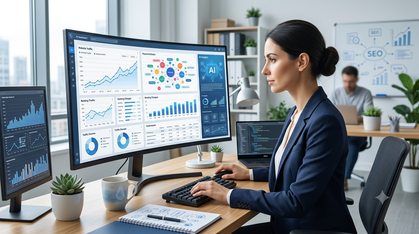 AI-powered SEO keyword research and search performance analysis