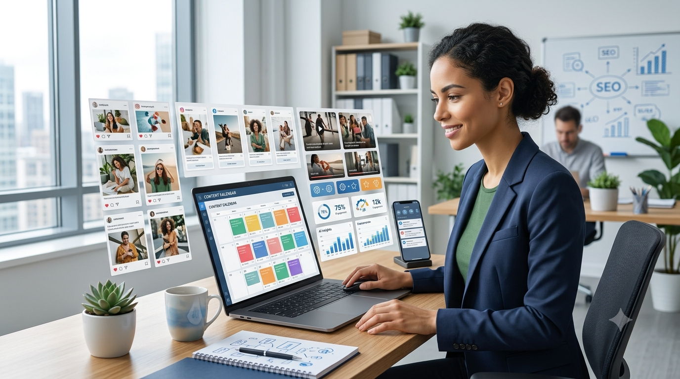 AI tools for social media content planning, scheduling and engagement analytics